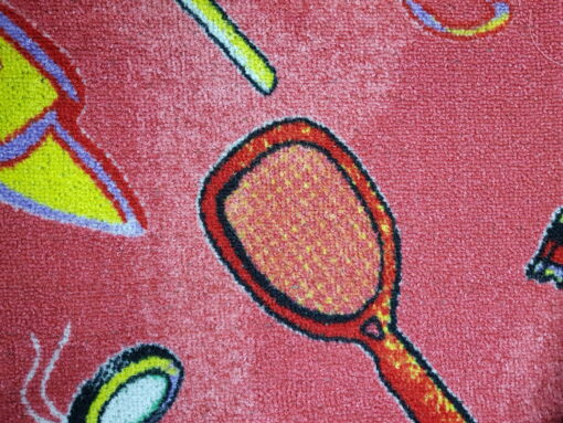 שטיח  מקיר לקיר לחדרי ילדים  ולגני ילדים טניס אדום